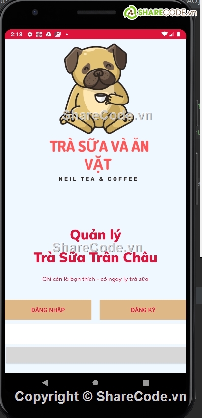 App Android,quản lý,bán trà sữa,app bán trà sữa,app bán đồ ăn vặt,sqlite